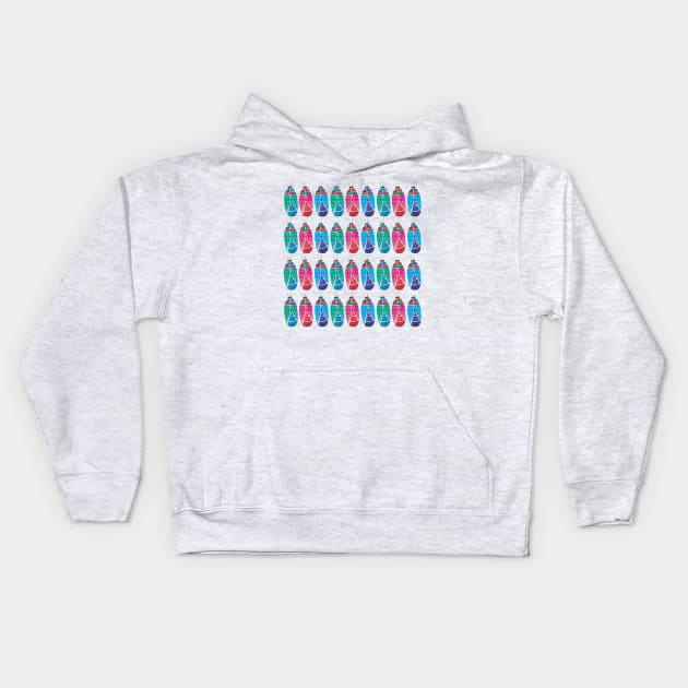 Colourful cockroach pattern Kids Hoodie by Think Beyond Color